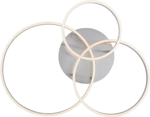 Just Light 15157-55 LILLUTI LED-Deckenleuchte 26W - Elegante LED-Deckenleuchte mit puristischem Design, zwei Lichtquellen (Uplight und Downlight) und Funkfernbedienung für individuelles Licht in jedem Raum.