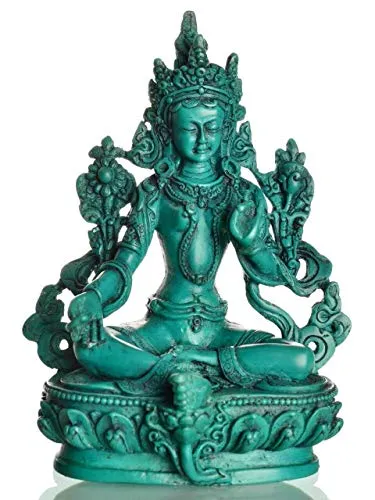 Buddha Figur Grüne Tara 15 cm in türkis von BUDDHAFIGUREN/Billy Held
