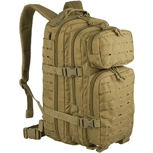 Mil-Tec Unisex Rucksack-14002605 Coyote Rucksack - Wanderrucksäcke mit ergonomischen, gepolsterten Schultergurten und Volumenkontrolle, ideal für Outdoor-Abenteuer und Reisen.