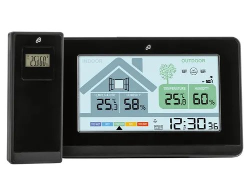 Produktbild AURIOL Funk-WetterstationUhr Datum mit Lüftungsempfehlung Funkuhr Schimmelalarm