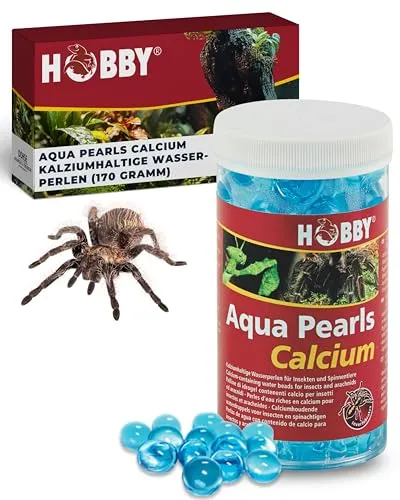 HOBBY Terraristik Aqua Pearls Calcium I 170g I Kalziumhaltige Wasserperlen für Spinnen, Insekten & Futtertiere I Langzeit-Feuchtigkeitsversorgung für Terrarien I Sicher & leicht zu dosieren