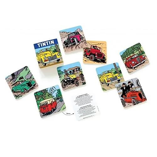 Moulinsart Set of 8 Collectible Coasters Tintin, Cars (04358)