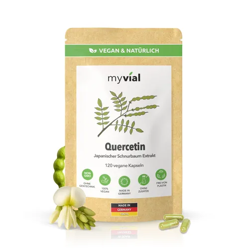Quercetin 120 Kapseln hochdosiert 400mg | Vegan & natürlich | 4 Monate Vorrat