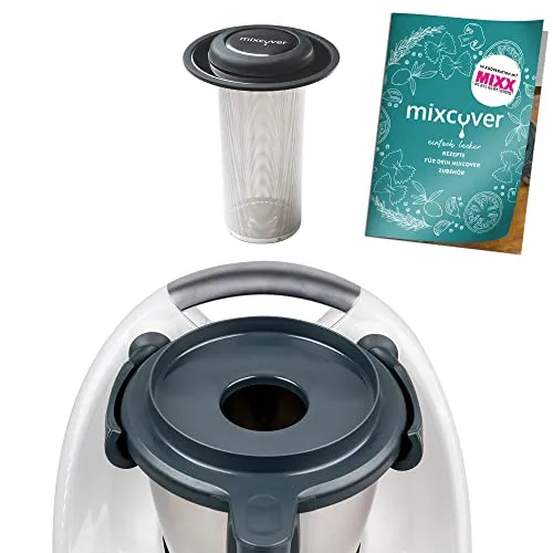 mixcover Edelstahl Teesieb Teefilter mit Ebook Rezeptheft kompatibel mit Vorwerk Thermomix TM6 TM5 TM Friend - Thermomix Zubehör