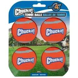 Chuckit! Hundespielzeug Tennis Ball M (4er-Pack)