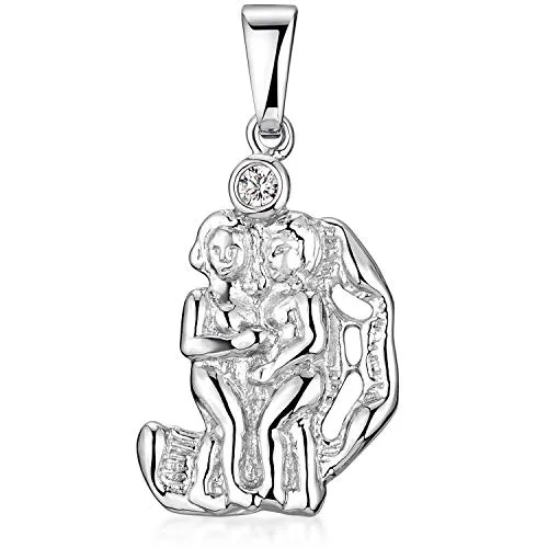 MATERIA Sternzeichen Kette Zwilling - Kettenanhänger Silber 925 Damen KA-470