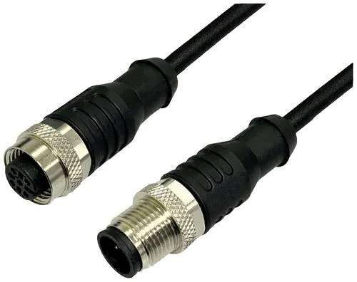 BKL Electronic 2702041 Sensor-Aktor-Verlängerungsleitung 5m - M12 Sensor/Aktor Verlängerungsleitung, 4.5-polig, gerade Stecker und Kupplung, ideal für industrielle Anwendungen, langlebig und flexibel.
