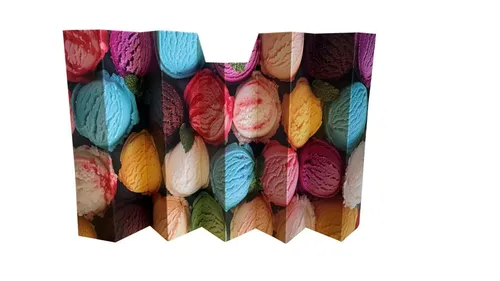 Cartrend Sonnenschutz faltbar Pappe mit Eiskugeln 130 x 60 cm