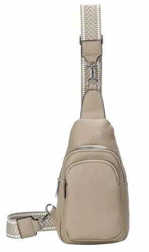 ITALYSHOP24 Schultertasche Unisex Sling-Tasche - Umhängetasche aus hochwertigem Kunstleder, sportlich-luxuriös, ideal für Ausflüge. Verfügbar in 2 Größen und stilvollem Blumenmuster, mit abnehmbarem, verstellbarem Schultergurt.