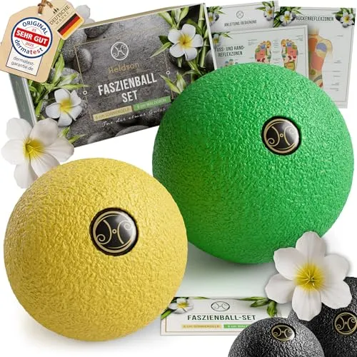 HELDSON® Premium Faszienball klein 2er Set [6cm & 8cm] von HELDSON