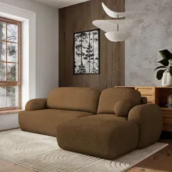Masseno Ecksofa MODENZA N R-S mit Schlaffunktion - Ecksofa mit Bettkasten in Braun, bietet eleganten Stauraum und Schlaffunktion für Gäste – ideal für modernes Wohnen.