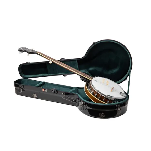Crossrock Fiberglas Banjo-Koffer für Mastertone & 5-Saiter mit TSA-Schloss