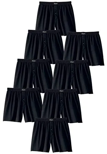 Weiter Boxer LE JOGGER Herren, Gr. 5, schwarz - Herrenunterhosen im Sparpack mit 8 bequemen Boxern aus 100% Baumwolle, ideal für den täglichen Komfort.