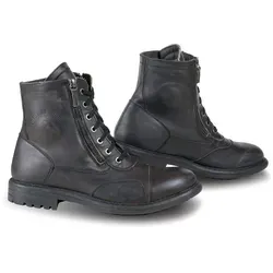 Falco Aviator Stiefel - Wasserdicht, Schwarz, Größe 40 - Motorradstiefel mit Vollnarbenleder und High-Tex Membrane für besten Wetterschutz. Ideal für Sicherheit dank D3O Knöchelprotektoren und griffiger Gummisohle.