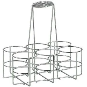 Kela Flaschenträger Loop 49880 - Flaschenkörbe & -träger, stabiler Metallträger für sicheren Transport von bis zu 6 Flaschen, ideal für Partys und Ausflüge.