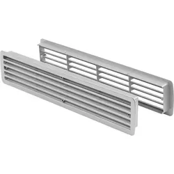 Ms Beschläge - Lüftungsgitter Türlüftung Kunststoff Silber Paarweise 457mm X 92mm