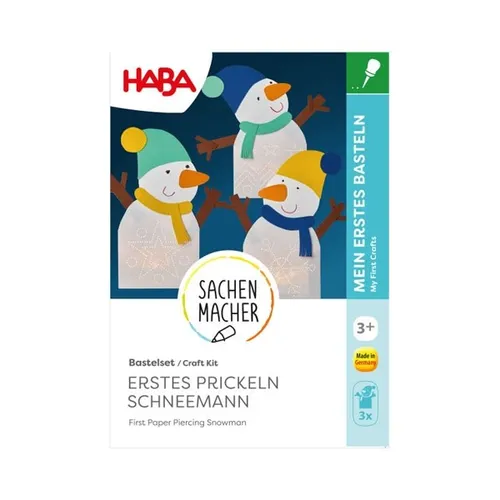 haba Sachenmacher Erstes Prickeln Schneemann Bastelset,