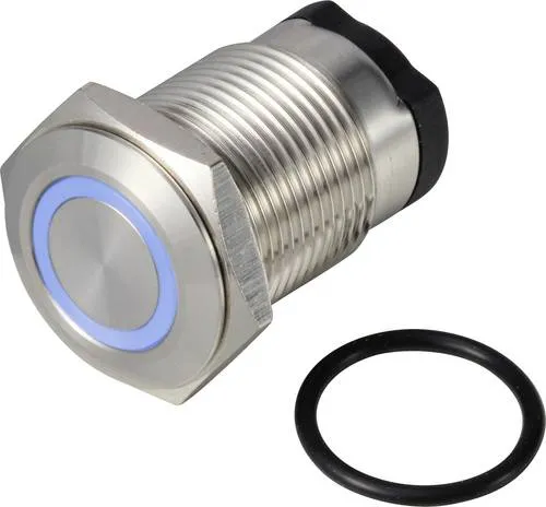 TRU COMPONENTS TC-13224176 ONPOW6316F-10ZE/Q/B/12V/S Drucktaster 36V DC/AC 2A 1 x Aus/(Ein) rastend Blau IP65 1St.