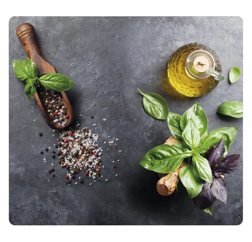 KESPER® Schneide- und Abdeckplatte Multi-Glasschneideplatte, Basil, 56x50 cm, ESG-Sicherheitsglas, (1 tlg), vielseitig einsetzbar