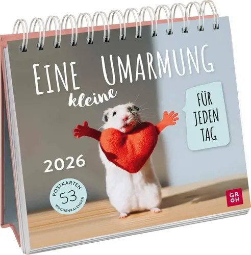 Postkartenkalender 2026: Eine kleine Umarmung für jeden Tag - Advent & Weihnachten Geschenkbücher, Tischkalender mit 53 heraustrennbaren Postkarten für tägliche Freude und Kreativität.