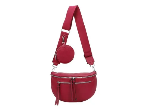 ITALYSHOP24 Gürteltasche Damen XL Gürtel- Bauchtasche Umhängetasche Cross Bodybag Handytasche, Tasche Brusttasche Schultertasche Taschengurt Vegan Leder