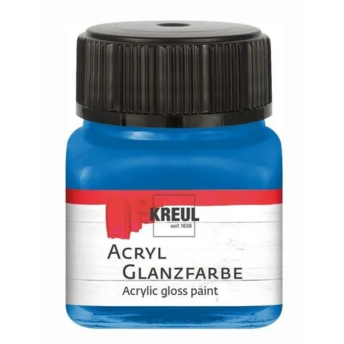 Kreul Acryl Glanzfarbe blau 20ml Glas 100 ml / 12,45 Euro