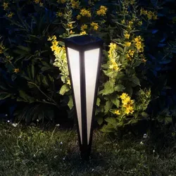 HI LED-Solar-Gartenleuchte 58 cm Schwarz - Schwarz