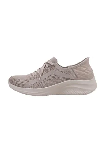 Skechers Damen Sports Shoes - Hands Free Slip-Ins Sneakers, Taupe, 38 EU - Damen-Sneaker mit exklusivem Fersenkissen für sicheren Halt und luftgekühlter Memory-Schaum Innensohle für ultimativen Komfort.