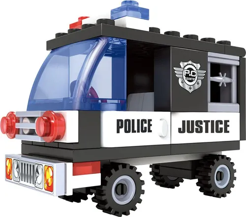 Kompatibles BLOXO-Baukasten, Polizeiauto, 48 Teile
