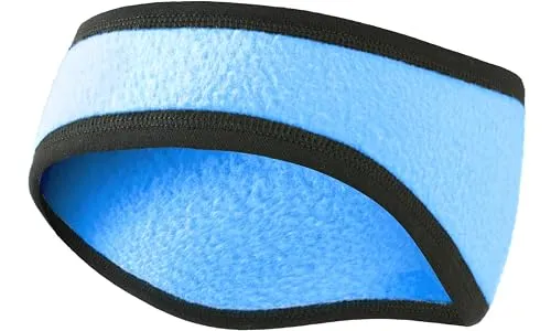 Ladeheid Herren Damen Fleece Stirnband Ohrenwärmer LA-204 (Himmelblau, One Size)