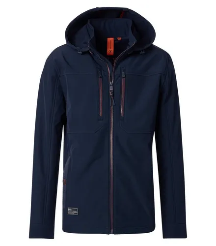 CASAMODA Softshelljacke Uni - Funktionsjacke mit Stehkragen, vier praktischen Taschen und normaler Passform für optimalen Tragekomfort, perfekt für jede Gelegenheit.