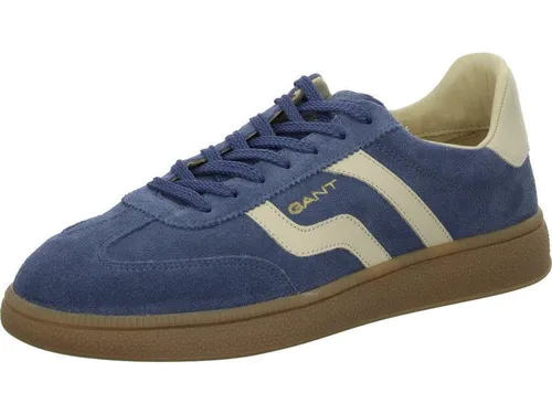 GANT Herren Sneaker Low Rauleder in Blau-Kombi - Gr. 46 - Langlebige Herren Sneaker aus Echtleder mit komfortablem Wechselfußbett. Die trendige Retro-Optik und die flexible Laufsohle bieten optimalen Halt und Style.