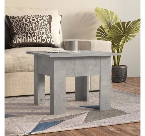 furnicato Couchtisch in Hellgrau - Moderner Wohnzimmertisch aus robustem Holzwerkstoff, ideal für Getränke und Dekoration. Leicht zu reinigen und mit kompakten Abmessungen von 55x42x55 cm.