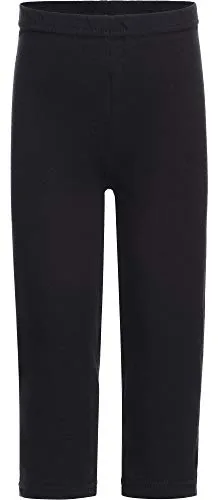 Ladeheid Mädchen 3/4 Leggings aus Baumwolle LAMA08 (Schwarz13, 104-110)