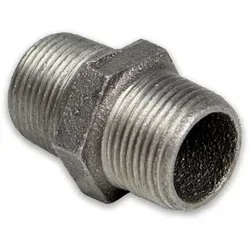 Temperguss Gewindefitting schwarz Doppelnippel (AG von Gebo