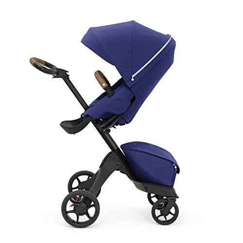 Stokke Xplory X, Royal Blue – Hochwertiger Kinderwagen mit Faltmechanismus und Sicherheitsfunktionen