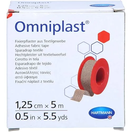 Omniplast 1,25 cm x 5 m für Verbandfixierungen aller Art, 1 St. Pflaster