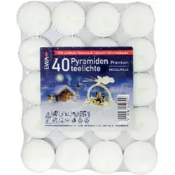 Pyramiden-Teelichter Premium, 40 Stück von JEKA Ebersbacher Kerzen