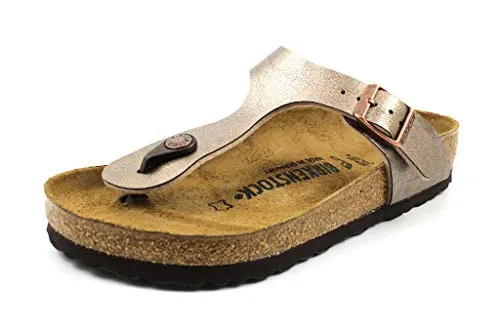 BIRKENSTOCK Zehentrenner Gizeh in Braun, Größe 37 - Sandalen mit anatomisch geformtem Fußbett für optimalen Tragekomfort, ideal für den Sommer.