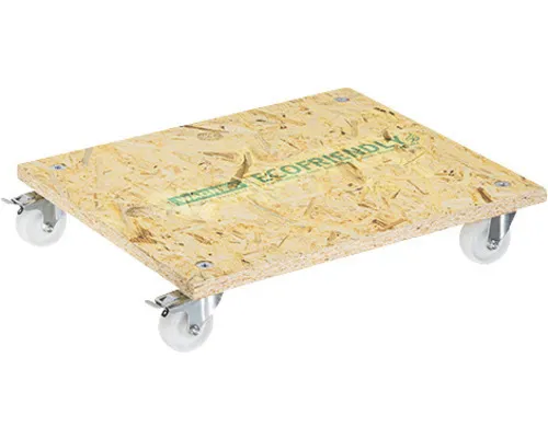 WAGNER Transporthilfe OSB BIG - 250 kg Tragkraft - Transportroller mit robuster OSB Ladefläche, ideal für Schwertransporte. Ausgestattet mit 4 leichtlaufenden Rollen und Feststellbremsen für höchste Sicherheit und Mobilität.