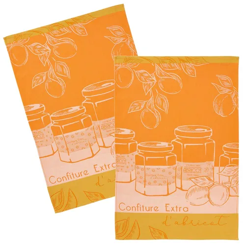 Küchentücher COUCKE 2er Pack Abricots du verger 50x75cm in orange von COUCKE