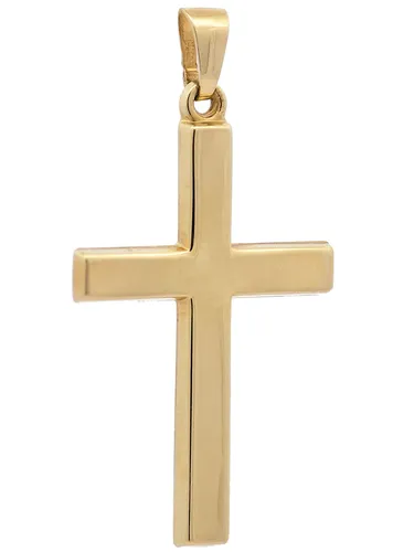 Kettenanhänger Gold Anhänger Kreuz massiv 585 - 14 Karat Gold - Eleganter Kettenanhänger aus massivem 14 Karat Gold, ideal für besondere Anlässe. Perfekt als Geschenk oder für den eigenen Stil. Hochwertige Verarbeitung für langanhaltenden Glanz.