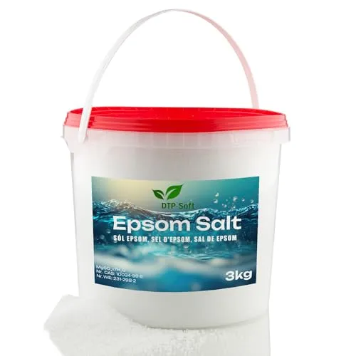 Epsom Salz Bittersalz Magnesiumsulfat Badesalz Premium Qualität (3KG) - Hochwertiges Badesalz in Lebensmittelqualität, ideal für Detox-Bäder. Frei von künstlichen Zusätzen und in einem praktischen Eimer verpackt, perfekt für eine bewusste Lebensweise.