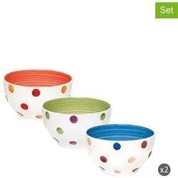 Excelsa Set mit 6 Schüsseln Pois Keramik von Trendy Kitchen by EXCÉLSA