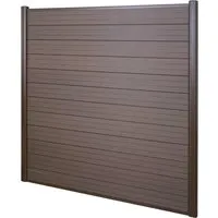 MCW WPC-Sichtschutz Savoie - Alu Premium Windschutz Zaun 1,90m Braun - Gartenzäune mit modernem WPC-Material, witterungsbeständig und formstabil. Einfacher Aufbau durch Stecksystem für individuelle Gestaltung und optimale Privatsphäre.