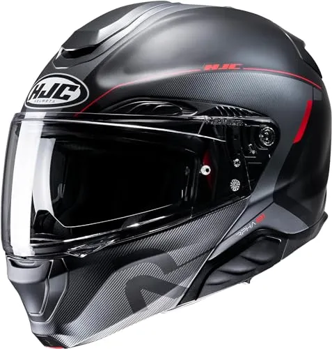 HJC RPHA 91 COMBUST MC1SF Klapphelm - Modularer High-End-Motorradhelm für optimale Sicherheit und Komfort, gefertigt aus Carbon-Aramid-Hybridfasern, mit schnellem Wangenpolster-Demontagesystem und ECE 22.06 Zulassung.