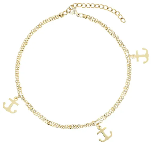 AKZENT Fußkette Marinasa Edelstahl silber Damen wasserfest