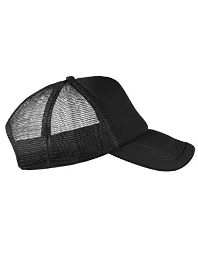 Balinco Trucker Cap Mütze Classic Happy für Herren und Damen, One Size Snapback (Black)