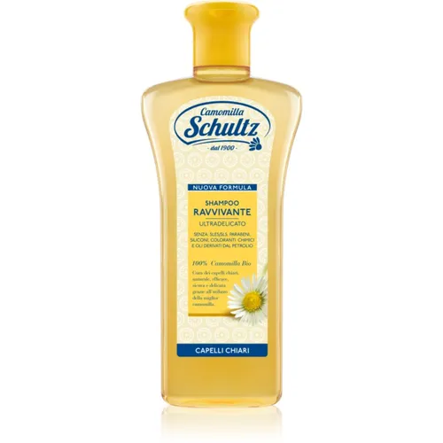 Camomilla Schultz Chamomile Shampoo 250 ml - Shampoo für Damen, revitalisiert und spendet intensiv Feuchtigkeit für gesundes, glänzendes Haar. Ideal für die tägliche Pflege und Reinigung von Haar und Kopfhaut.