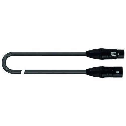 Mikrofonkabel Quiklok Kabel JUST MF 5 Mic.XLR(F) XLR(M) 5M Schwarz 30.02